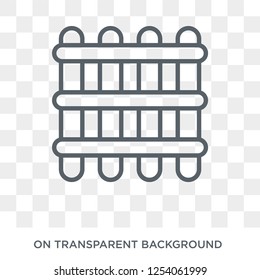 Wood Raft icon. Trendy flat vector Wood Raft icon on transparent background from Nautical collection. High quality filled Wood Raft symbol use for web and mobile