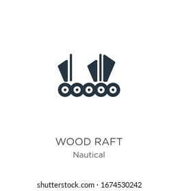 Wood raft icon vector. Trendy flat wood raft icon from nautical collection isolated on white background. Vector illustration can be used for web and mobile graphic design, logo, eps10