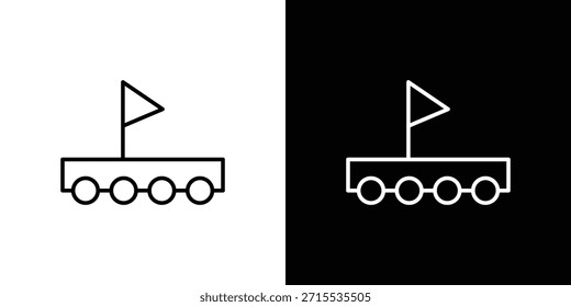Iconos de balsa de madera para Elementos UI. Ilustración vectorial de alta calidad.