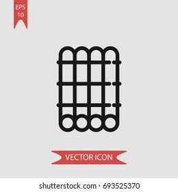 Wood raft vector icon, illustration symbol