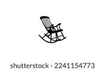 Wood Rocking Chair silhouette vector