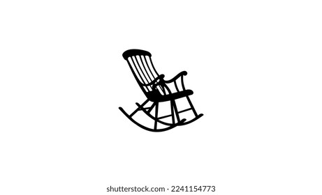 Vector de silueta de la silla Roca de Madera