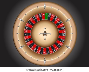 Wood roulette wheel