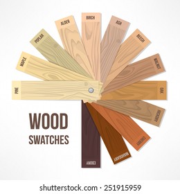 Wood Round Swatches With Different Hues And Finishing