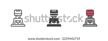 Wood router tool different style icon set. Line, glyph and filled outline colorful version, outline and filled vector sign. Symbol, logo illustration. Vector graphics