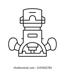 Wood Router Tool Line Icon Vector. Wood Router Tool Sign. Isolated Contour Symbol Black Illustration