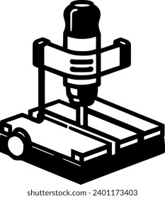 Icono de línea de la herramienta del router de madera. signo de estilo lineal para el concepto y el signo móviles, símbolo, vector, arte