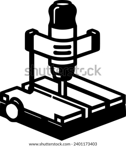 Wood router tool line icon. linear style sign for mobile concept and sign, symbol, vector, art