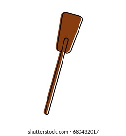 Wood rowing isolated icon