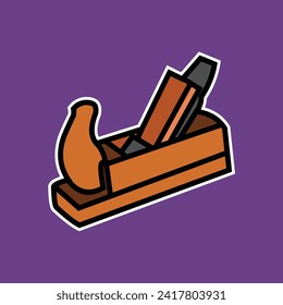 wood saving tool vector simple style