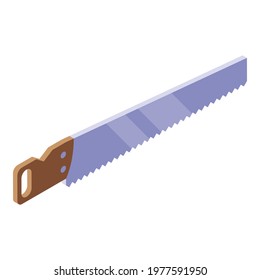 Wood saw icon. Isometric of Wood saw vector icon for web design isolated on white background