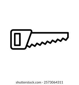 wood saw icon line vector design template with trendy style