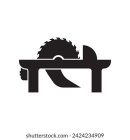 Wood saw machine icon, vector illustration template design