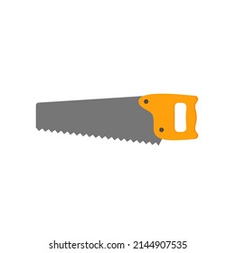 Wood saw. Working tool Illustration in flat style. Eps 10