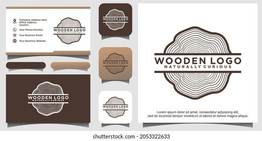 Wood sawmill logo design template