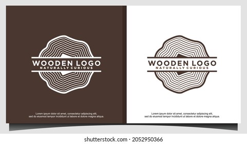 Wood sawmill logo design vector