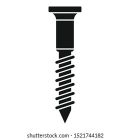 Wood screw bolt icon. Simple illustration of wood screw bolt vector icon for web design isolated on white background