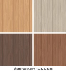 Wood seamless pattern set. Light and dark wooden texture. Vector illustration.