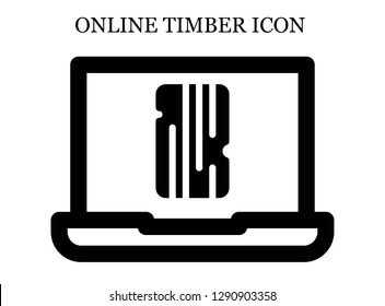 Wood search icon. Editable Wood search icon for web or mobile.