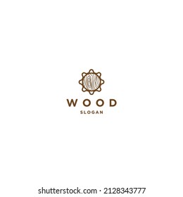 Wood of setting logo icon design template