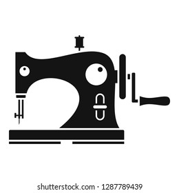 Wood sew machine icon. Simple illustration of wood sew machine vector icon for web design isolated on white background