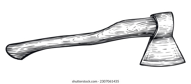 Wood shaving tool sketch. Carpenter planer, jointer in vintage engraving style. Carpentry, workshop vector illustration