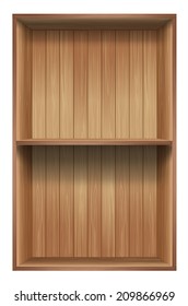 wood shelf. vector