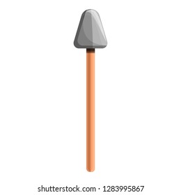 Wood shovel icon. Cartoon of wood shovel vector icon for web design isolated on white background