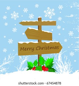 wood sign with christmas message