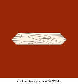 Wood Sign icon cartoon isolated on white background