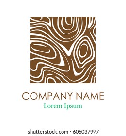 Wood sign icon. Tree trunk cross-section. flat icon. Logo. Vector illustration.