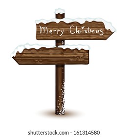 Wood sign isolated in vector