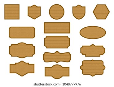 wood signs or wooden boards on white background. flat design vector illustration/eps10