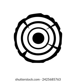 Wood Slice icon vector. Wood Rings illustration sign. Tree symbol. Sawmill logo.