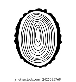 Wood Slice icon vector. Wood Rings illustration sign. Tree symbol. Sawmill logo.