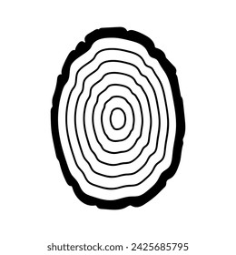 Wood Slice icon vector. Wood Rings illustration sign. Tree symbol. Sawmill logo.
