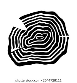 Wood Slice icon vector. Wood Rings illustration sign. Tree symbol. Sawmill logo.
