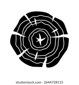 Wood Slice icon vector. Wood Rings illustration sign. Tree symbol. Sawmill logo.