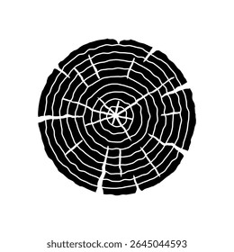 Wood Slice icon vector. Wood Rings illustration sign. Tree symbol. Sawmill logo.