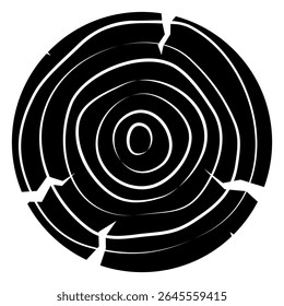 Wood slice icon vector. Wood Rings illustration sign. Tree symbol. Sawmill logo.