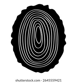 Wood slice icon vector. Wood Rings illustration sign. Tree symbol. Sawmill logo.