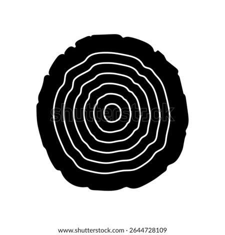 Wood Slice icon vector. Wood Rings illustration sign. Tree symbol. Sawmill logo.
