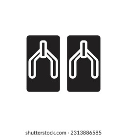 Wood Slipper Filled Icon Vector Illustration