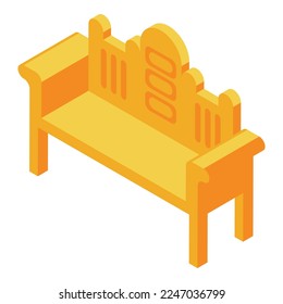 Wood sofa production icon isometric vector. Making assembly. Furniture production