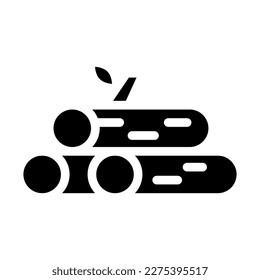 wood solid icon illustration vector graphic 