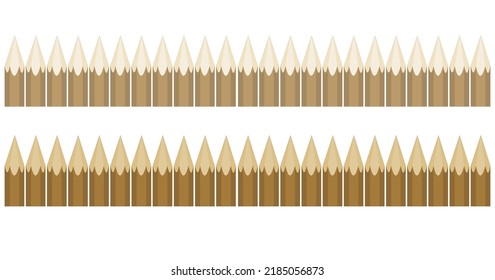 Wood Spike Fence In Cartoon Style