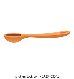 Wood spoon icon. Cartoon of wood spoon vector icon for web design isolated on white background