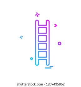 wood stair icon design vector