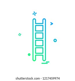 wood stair icon design vector