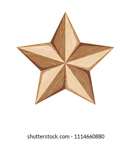 Wood Star illustration
